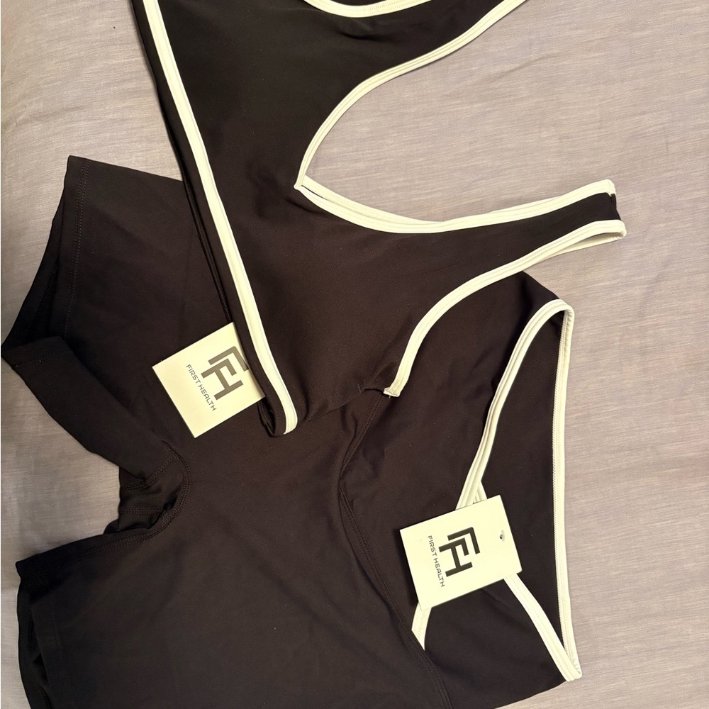 Women's Black and White Workout Set